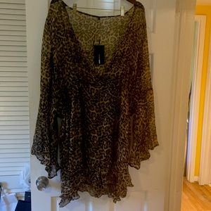 Fashion Nova leopard Romper